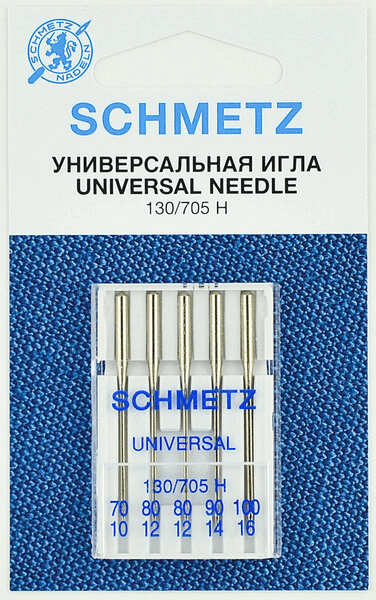 Иглы Schmetz универсальные (70x1, 80x2, 90x1, 100х1), 5 шт в Емве
