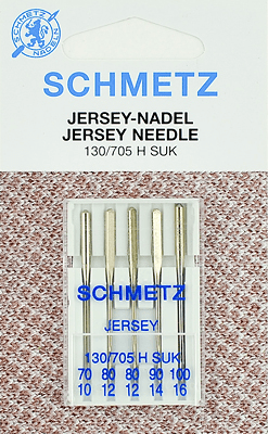 Иглы Schmetz джерси 130/705 H SUK (70x1, 80x2, 90x1, 100x1) 5 шт в Емве